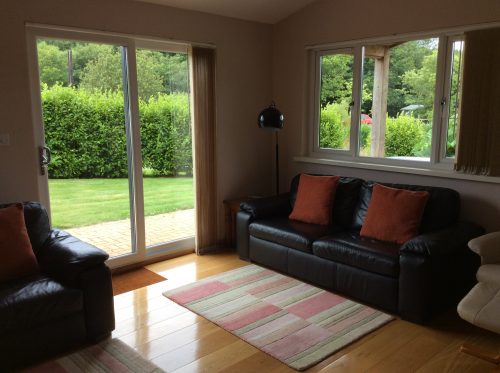 Sitting area inside the lodge