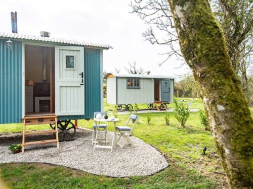 Shepherds Hut next to woodland quiet Glamping Holidays